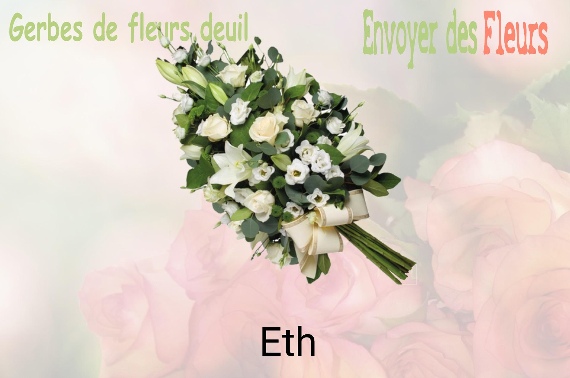 Gerbe de fleurs de deuil livrée à Eth